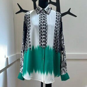 Oversized silk blouse